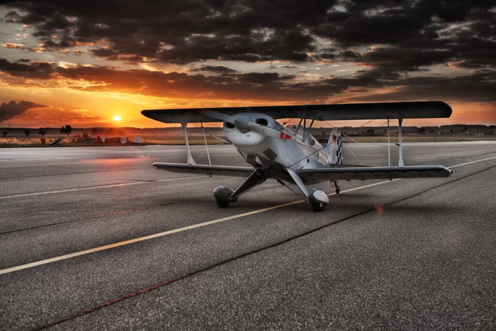 Piper Cherokee on a sunset. Photo from pexels.com. Author unknown.